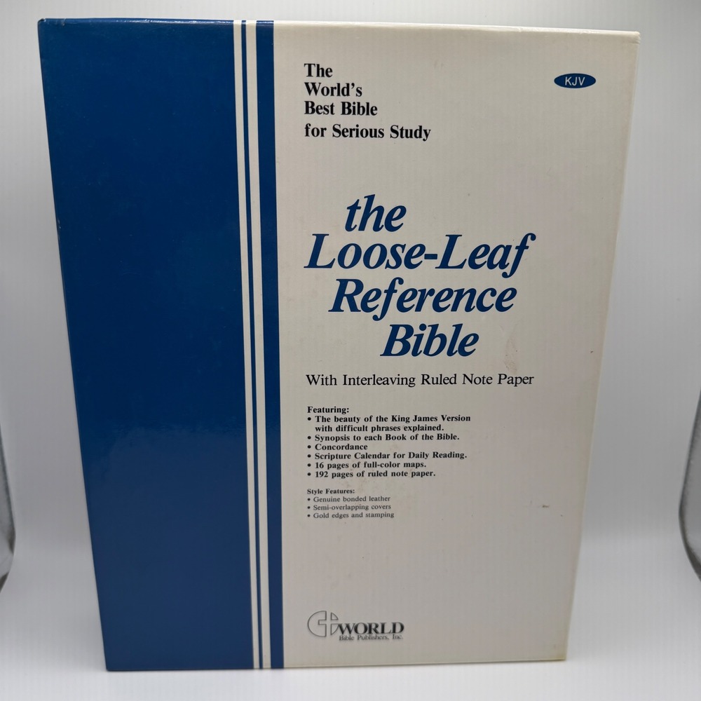 KJV Loose-Leaf Reference Bible Bonded Leather **READ SEE**